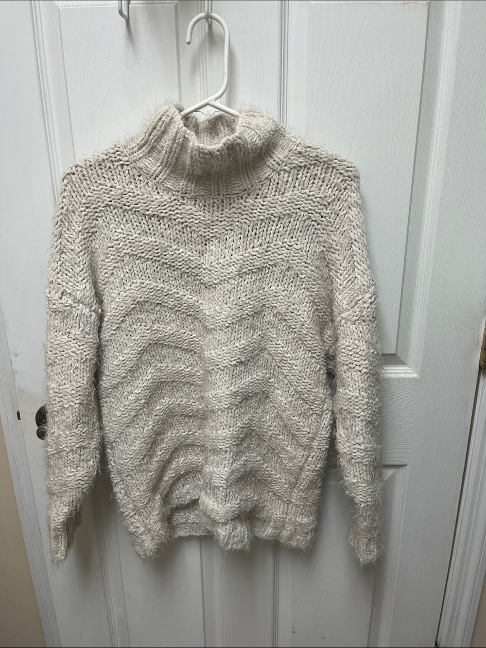 Cozy Cream Cable Knit Turtleneck Sweater